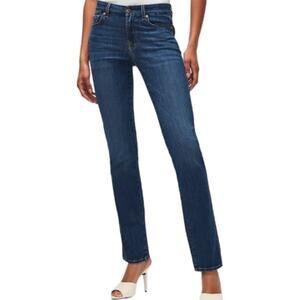 7 For All Mankind Kimmie Straight Leg Jeans Mid Rise Denim Medium Wash Blue 26